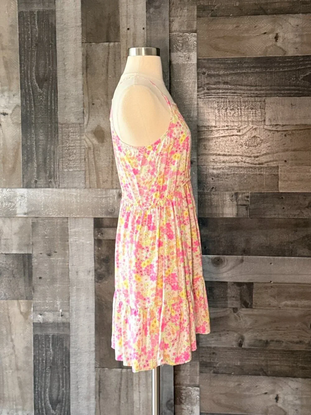 The Children's Place neon floral dress girl size 16 summer vacation garden party